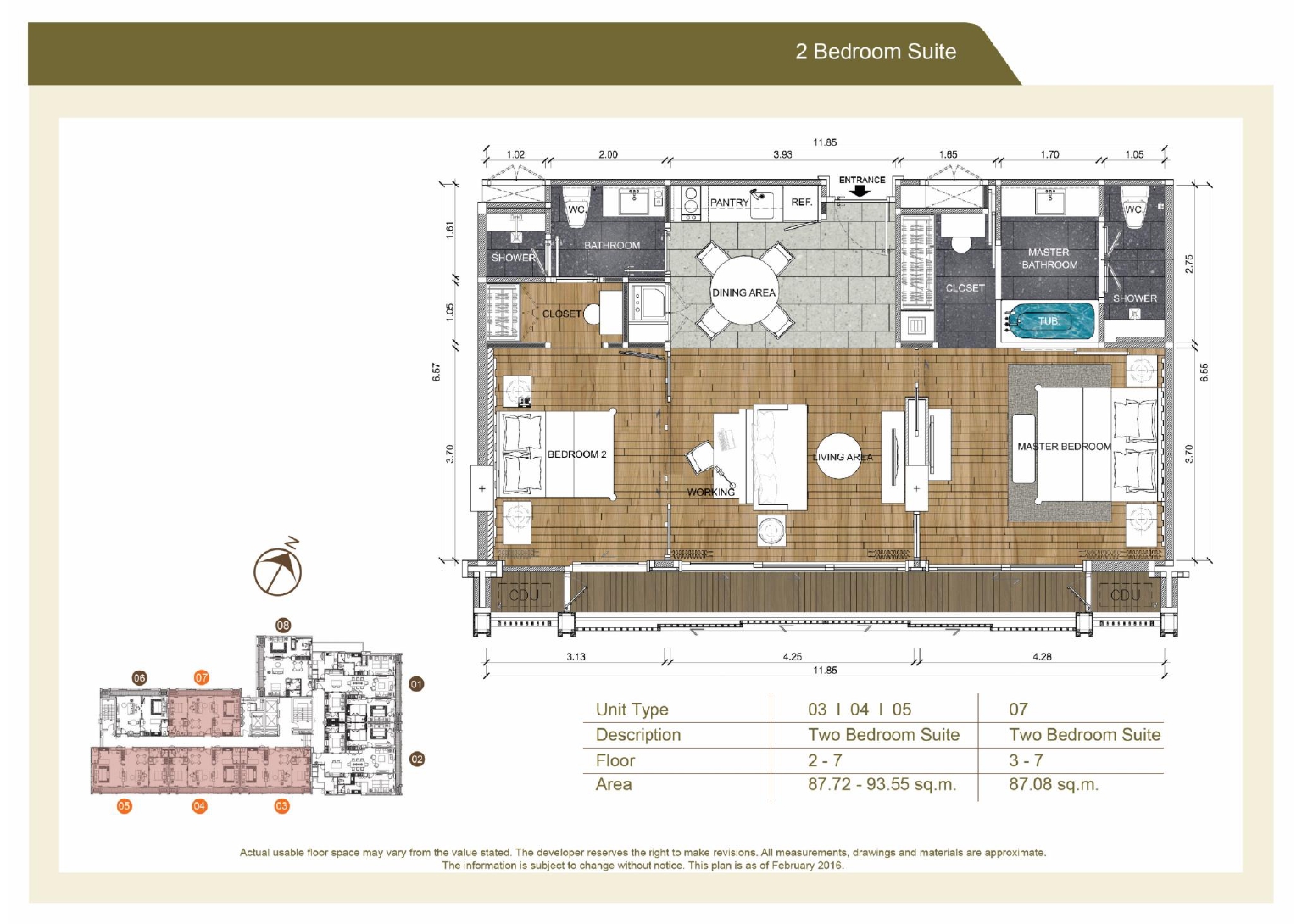 2 Bedrooms Suite B